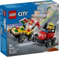 Конструктор LEGO City «Пицца-авто против пожарной машины» Набор гонок (60458)