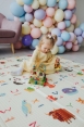 Детский двусторонний, складной коврик "Тигрёнок в лесу и Мир животных", 200х180x1 см