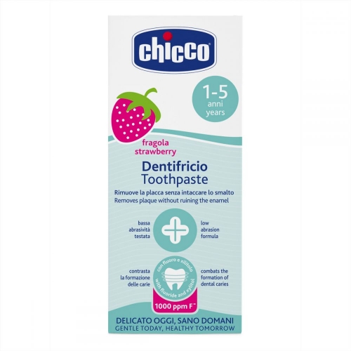 Зубная паста Chicco "Клубника", с фтором, 50 мл