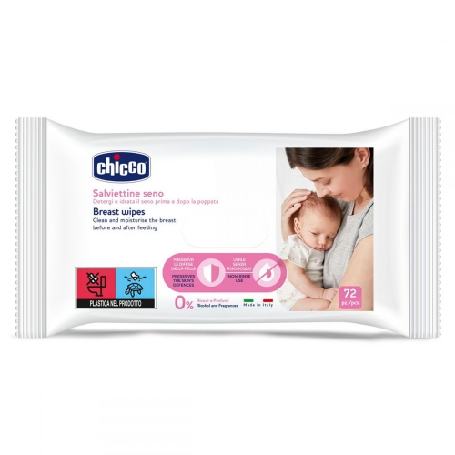 Серветки для грудей очищуючі Chicco, 72 шт.