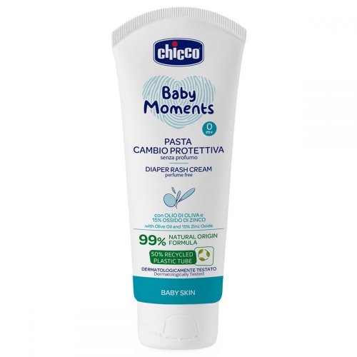 Крем захисний під підгузок з цинком та пантенолом Chicco Baby Moments, 100 мл