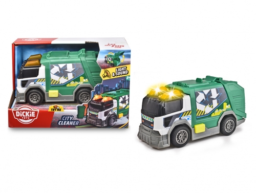3302029 Сміттєвоз "Прибирач міста" з відкривним контейнером, звук. та світл. ефектами, 15 см, 3+