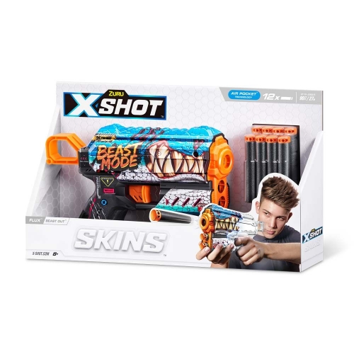 Швидкострільний бластер X-SHOT Skins Flux Beast Out (8 патронів), 36516L