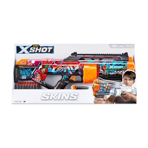 Быстрострельный бластер X-SHOT Skins Last Stand Graffiti (16 патронов), 36518B