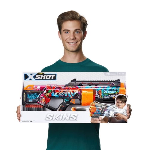 Быстрострельный бластер X-SHOT Skins Last Stand Graffiti (16 патронов), 36518B