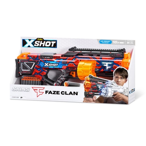 Быстрострельный бластер X-SHOT Skins Last Stand Faze (16 патронов), 36518H