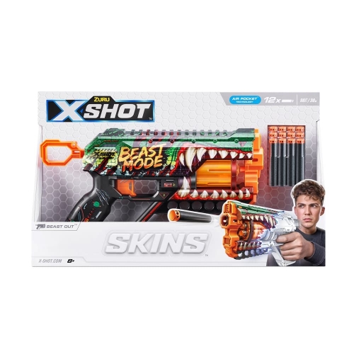 Швидкострільний бластер X-SHOT Skins Griefer Beast Out (12 патронів), 36561A