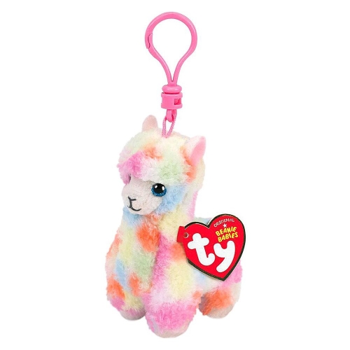 М'яка іграшка брелок TY Beanie Babies 36601 Різнобарвна лама "Lola" 12см
