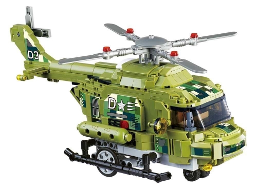 Машина-конструктор делюкс на дистанционном управлении "Военный вертолет"