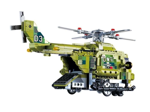 Машина-конструктор делюкс на дистанционном управлении "Военный вертолет"
