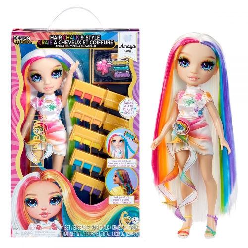 Ігровий набір з лялькою RAINBOW HIGH (РЕЙНБОУ ХАЙ) серії "Дрібниці для волосся та стиль" – АМАЯ (526780)