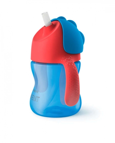 Чашка Avent с трубочкой 210 мл. 9+ синий SCF796/01