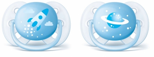 Пустушка для хлопчиків Avent Ultra Soft Ортодонтична 2 шт 0+ SCF222/20