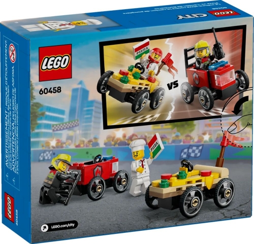 Конструктор LEGO City «Пицца-авто против пожарной машины» Набор гонок (60458)