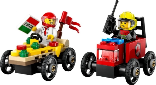 Конструктор LEGO City «Пицца-авто против пожарной машины» Набор гонок (60458)
