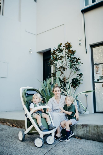 Прогулянкова коляска Greentom Classic Sage-White (8719323770836)