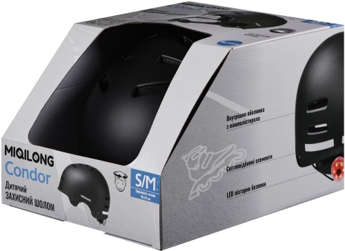 Дитячий захисний шолом Miqilong Condor чорний