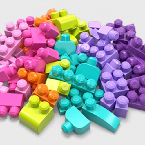 Конструктор розовый в мешке (80 дет.) Mega Bloks