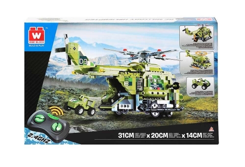 Машина-конструктор делюкс на дистанционном управлении "Военный вертолет"