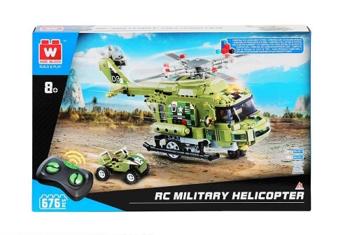 Машина-конструктор делюкс на дистанционном управлении "Военный вертолет"