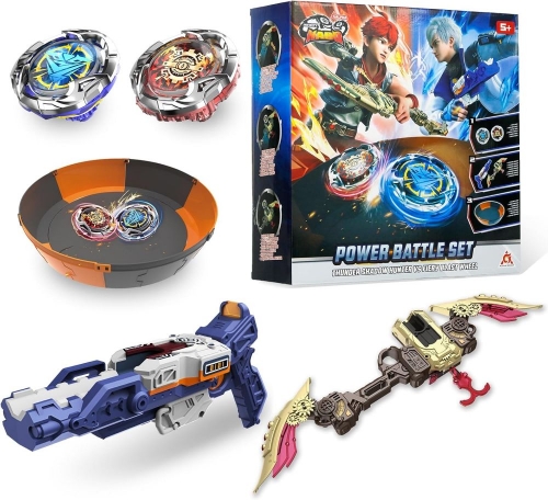Набор Infinity Nado VII Power Battle Set Громовой Охотник Теней и Огненное Колесо Взрыва (Thunder Shadow Hunter vs Fiery Blast Wheel)