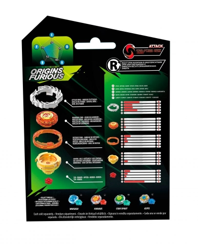 Дзиґа Infinity Nado VII Pro Series Single Pack Origins Лютий Вихор (Furious) (EU664621-2)