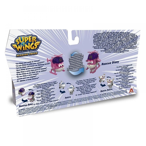 Ігровий набір Super Wings Transform-a-bots, 4 фігурки-трансформери, Діззі рятувальник, Зої , Астра, Астро
