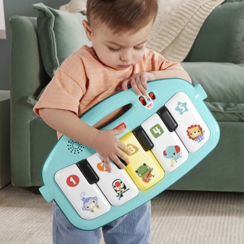 Коврик-игровой центр голубой "Нажми и играй" с технологией Smart Stages (англ.) Fisher-Price