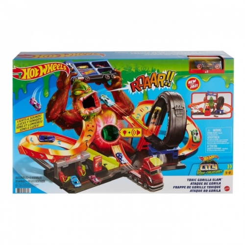Игровой набор "Нападение токсической гориллы" Hot Wheels