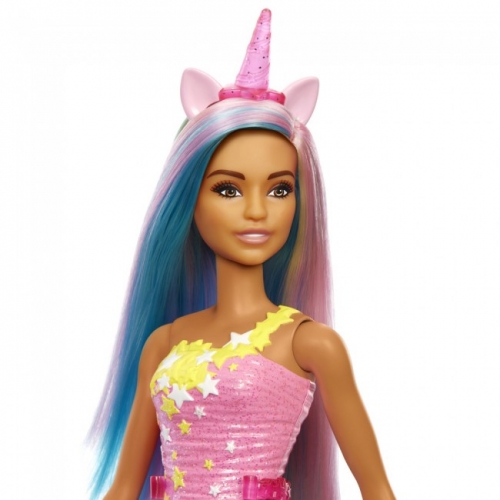 Лялька-єдиноріг у світло-рожевому стилі серії Дрімтопія Barbie