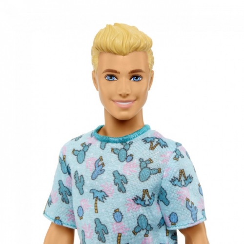 Кукла Кен "Модник" в футболке с кактусами Barbie (HJT10)