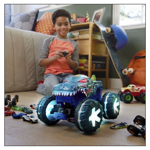 Збільшена машинка-позашляховик 1:15 на радіокеруванні «Мега Рекс» Hot Wheels® Monster Trucks, JBD90
