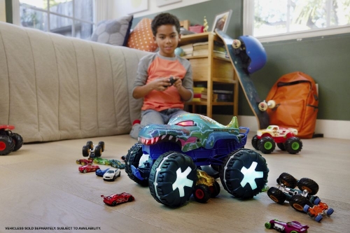 Збільшена машинка-позашляховик 1:15 на радіокеруванні «Мега Рекс» Hot Wheels® Monster Trucks, JBD90