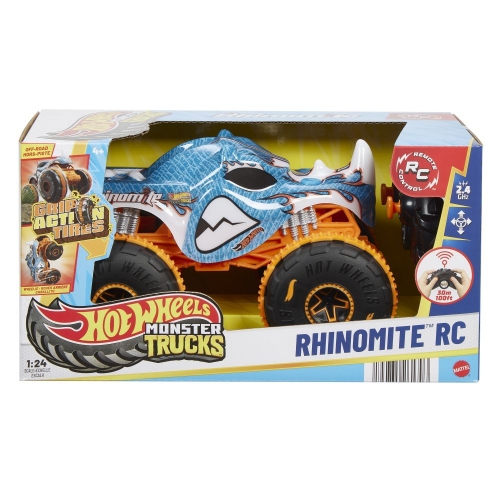 Збільшена машинка-позашляховик 1:24 на радіокеруванні «Rhinomite» Hot Wheels® Monster Trucks, JBK11