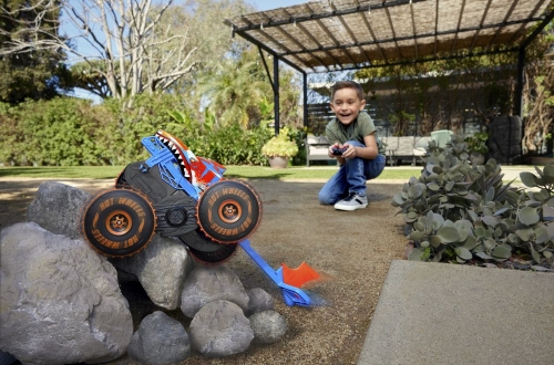 Збільшена машинка-позашляховик 1:15 на радіокеруванні «Tiger Shark Climber» Hot Wheels® Monster Trucks
