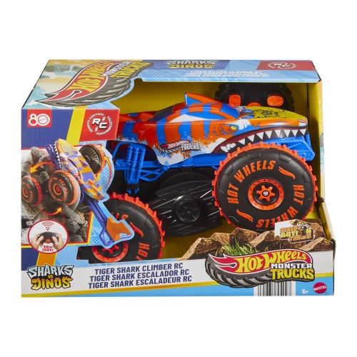 Збільшена машинка-позашляховик 1:15 на радіокеруванні «Tiger Shark Climber» Hot Wheels® Monster Trucks