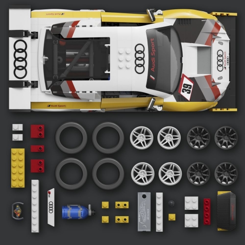 Колекційна машинка-конструктор "Audi R8 LMS" серії "Elite" Mattel Brick Shop (JFT18)