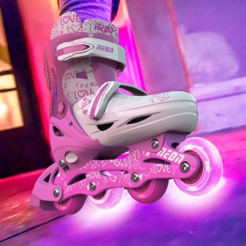 Роликовые коньки Neon Inline Skates Розовый (Размер 30-33)