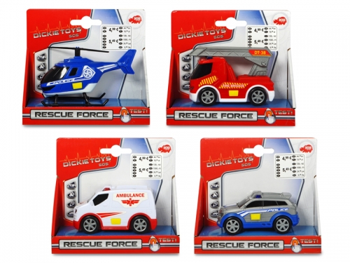 3711000 Машинка "Спасатели", со звук. и светл. эффектами, 10 см, 4 вида, 3+