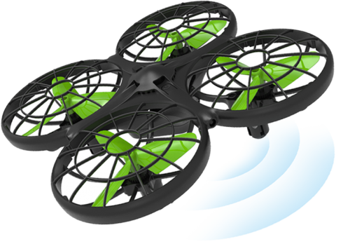 Квадрокоптер з 2,4 ГГц керуванням та функцією розпізнавання перешкод (13,1 cм)