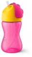 Чашка Avent с трубочкой 300 мл. 12+ розовый SCF798/02